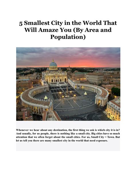 smallest city in the world by population|cities with the smallest population.